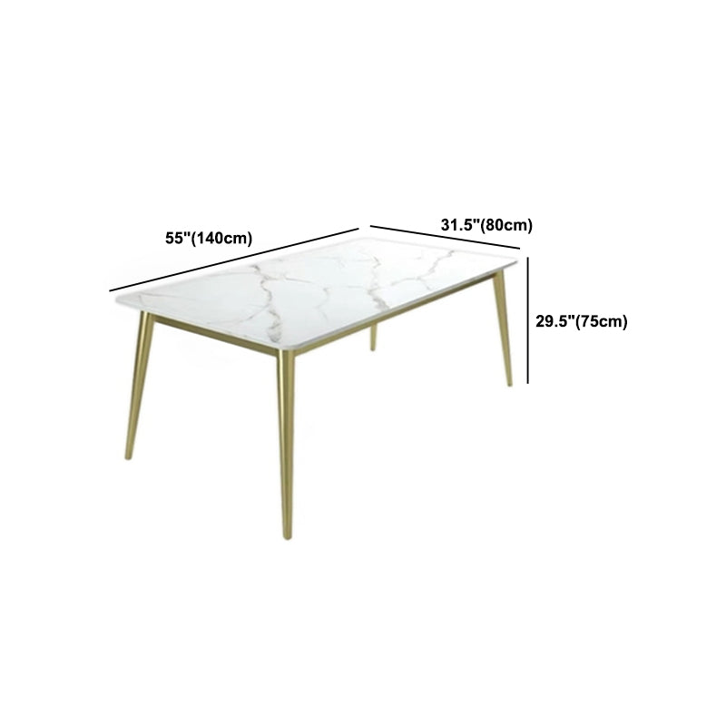 Nordic 1/4/5/7 Pieces Dining Set Rectangle Stone Dining Table for  Kitchen Dining Room