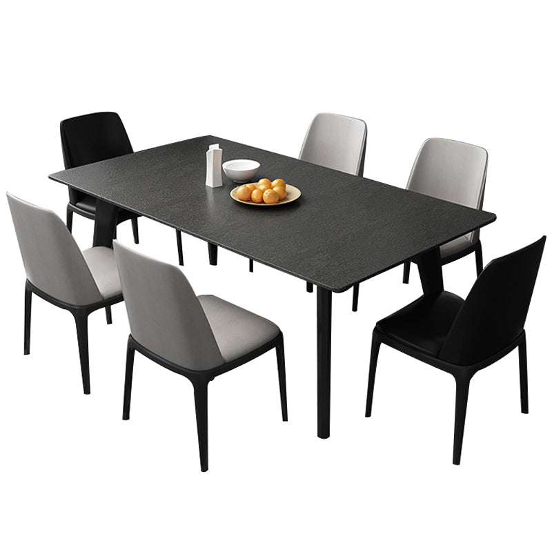 Rectangle Dining Table Sintered Stone Dining Table with 4 Legs