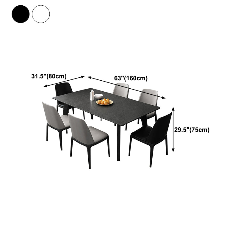 Rectangle Dining Table Sintered Stone Dining Table with 4 Legs