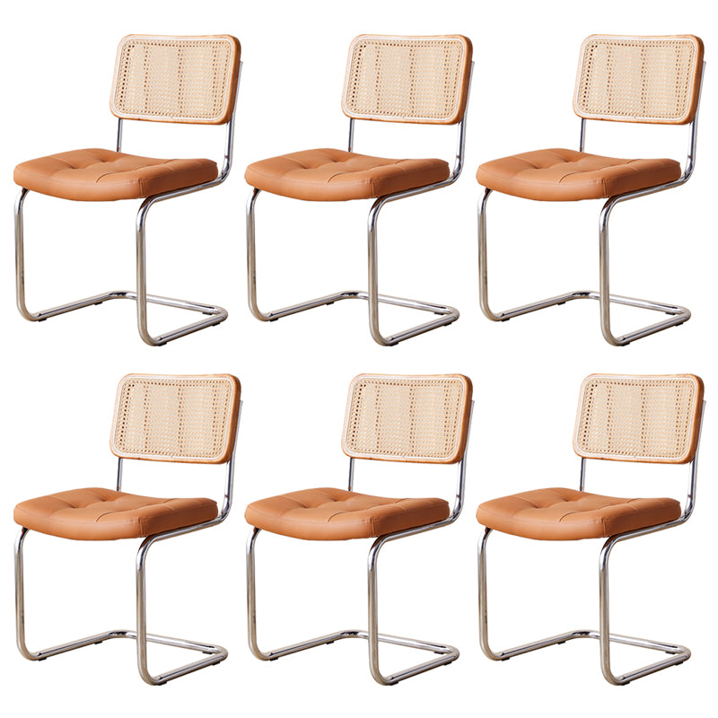 Contemporary Side Chairs Upholstered Armless Dining Chairs for Home