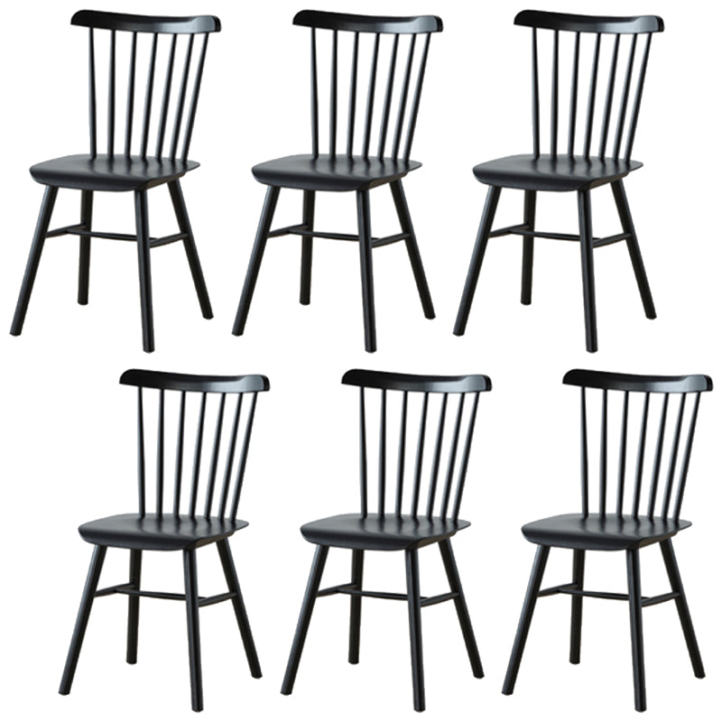 Solid Wood Armless Dining Chairs Contemporary Dining Accent Chair