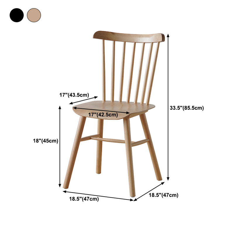 Solid Wood Armless Dining Chairs Contemporary Dining Accent Chair