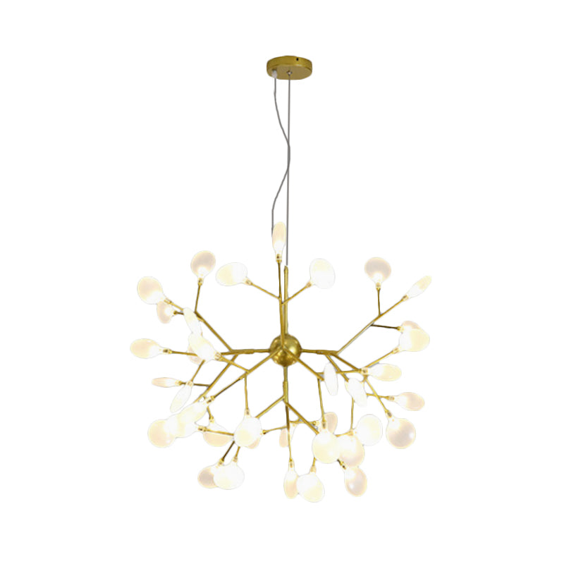 Moderniteit Heraclaceum Design Kroonluchter Opaline Glass 36/45/54 Hoofden woonkamer plafond hanger in zwart/goud