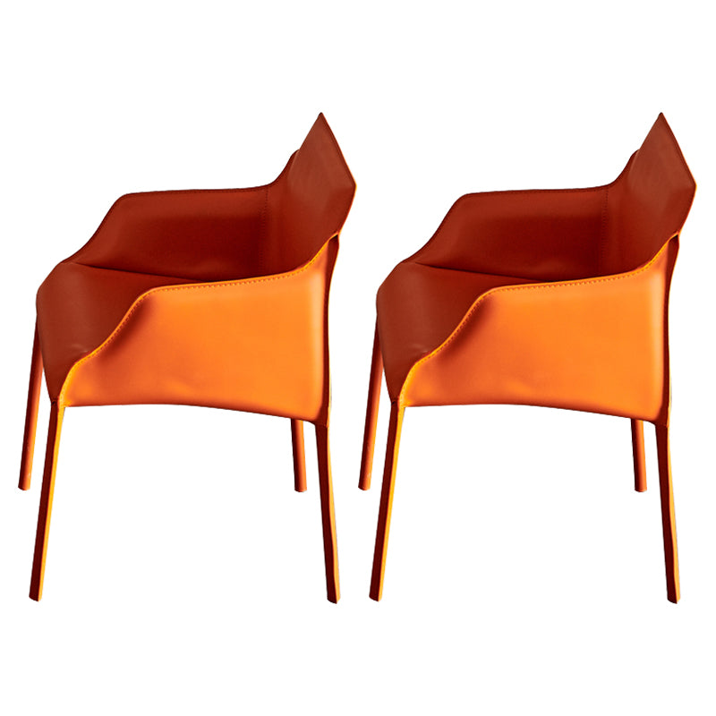 Faux Leather Arm Chair Upholstered Dining Room Chair for Home