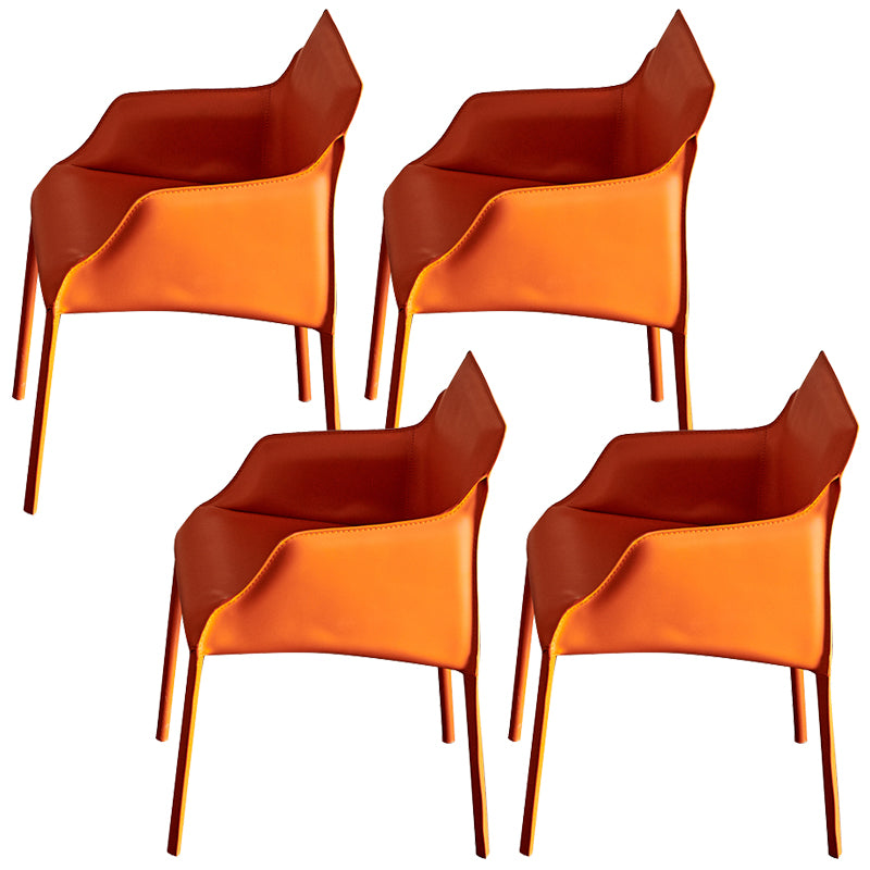 Faux Leather Arm Chair Upholstered Dining Room Chair for Home