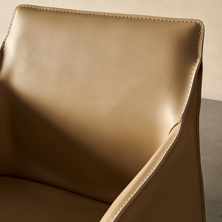 Faux Leather Arm Chair Upholstered Dining Room Chair for Home