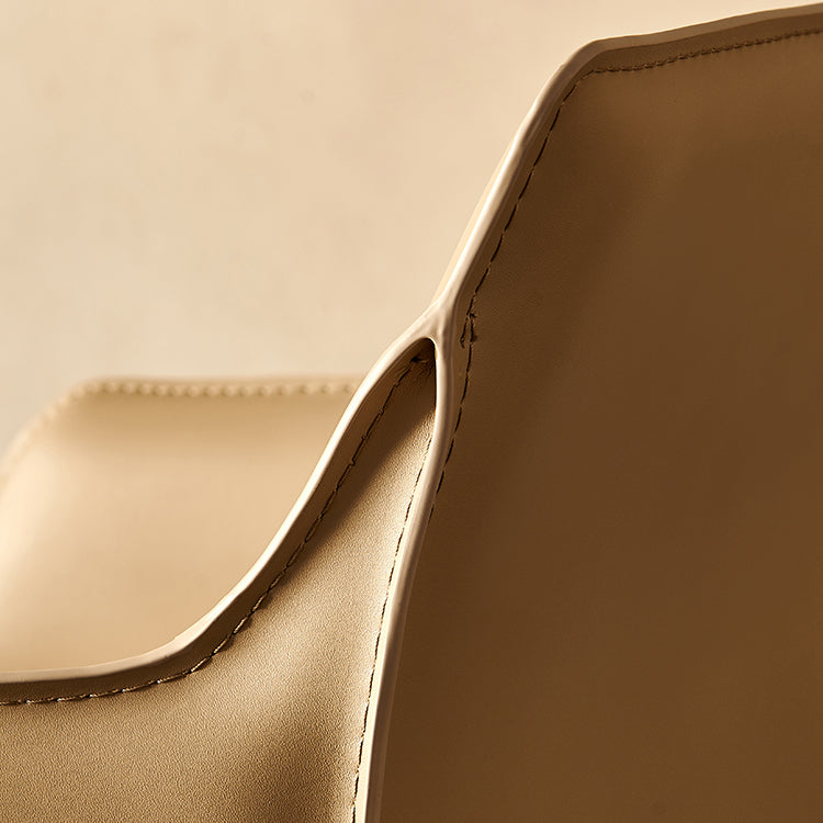 Faux Leather Arm Chair Upholstered Dining Room Chair for Home