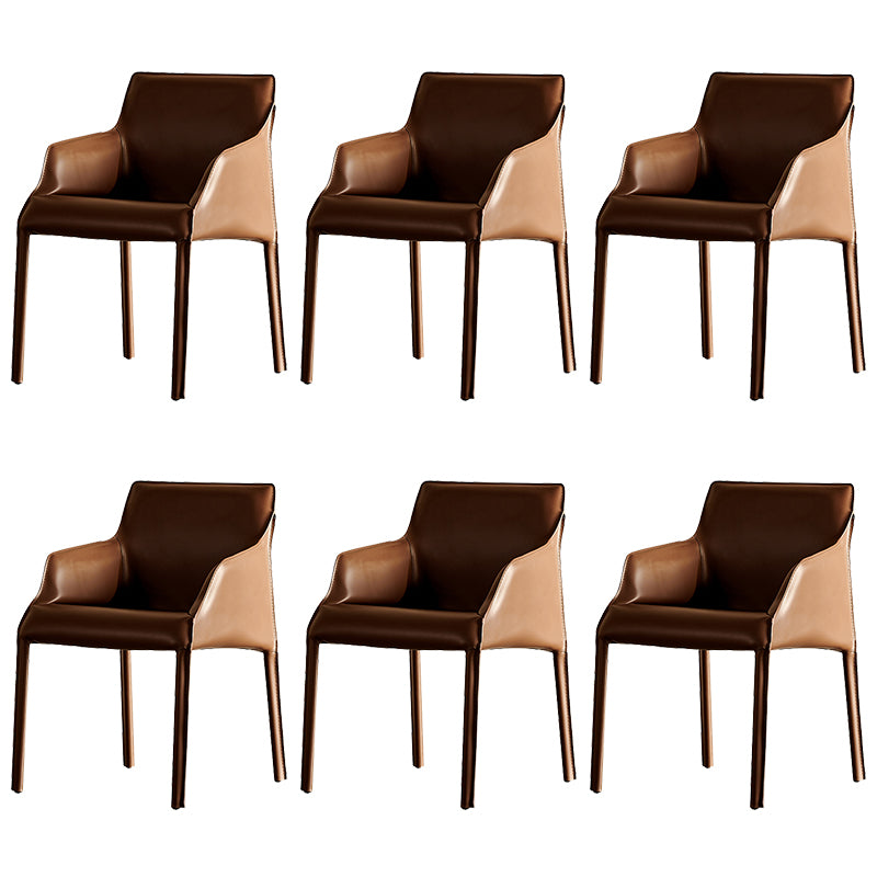 Faux Leather Arm Chair Upholstered Dining Room Chair for Home