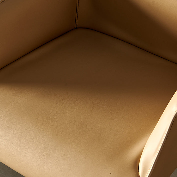 Faux Leather Arm Chair Upholstered Dining Room Chair for Home