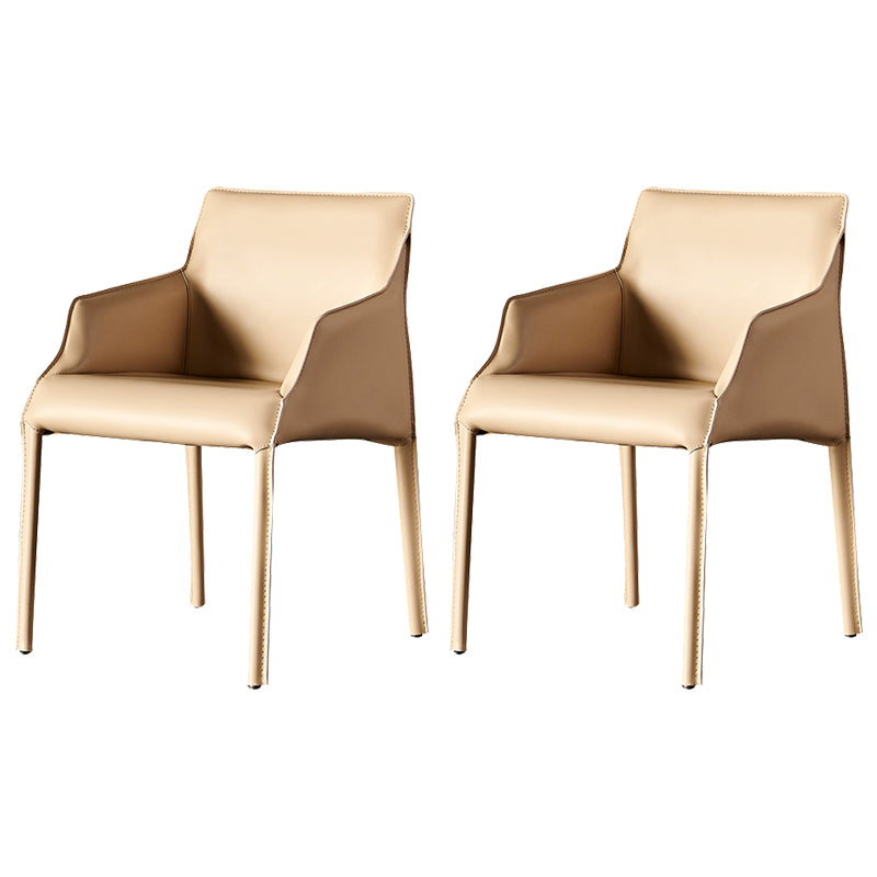 Faux Leather Arm Chair Upholstered Dining Room Chair for Home