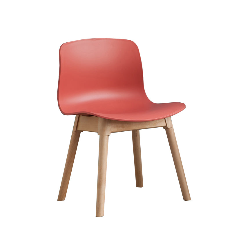 Natural Beech Legs Side Chair Scandinavian Armless Dining Chairs
