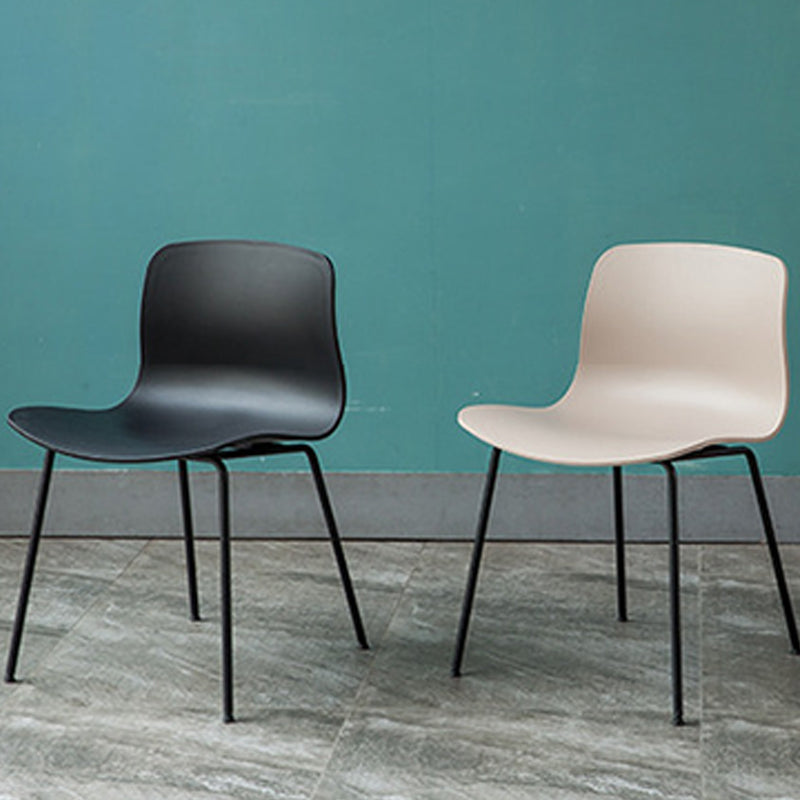 Natural Beech Legs Side Chair Scandinavian Armless Dining Chairs