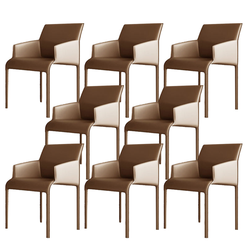 Upholstered Dining Accent Chair Faux Leather Dining Chair for Home