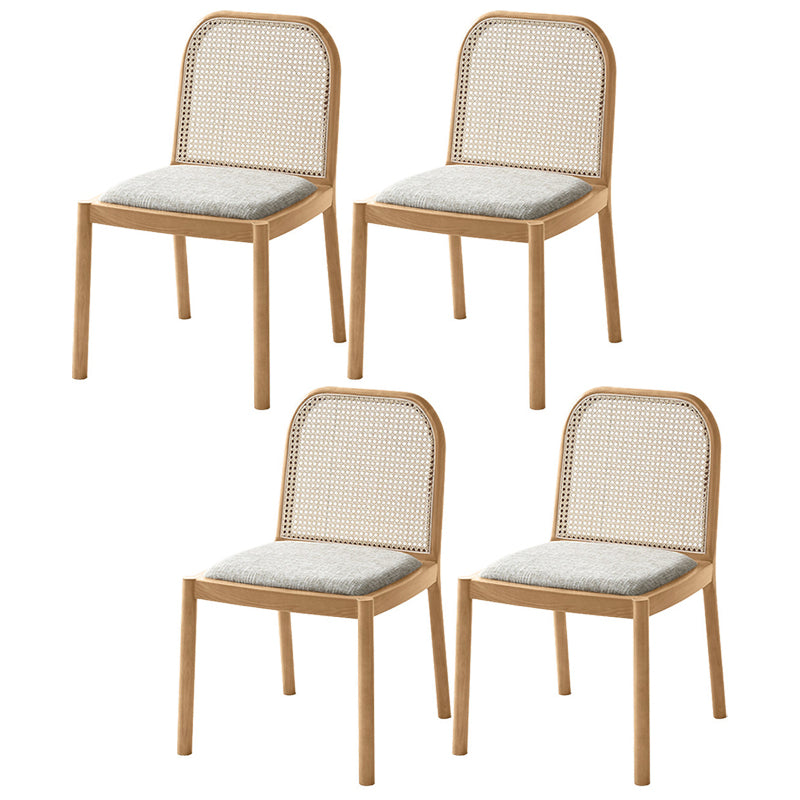 Traditional Armless Dining Chairs Solid Wood Side Chair Set for Home