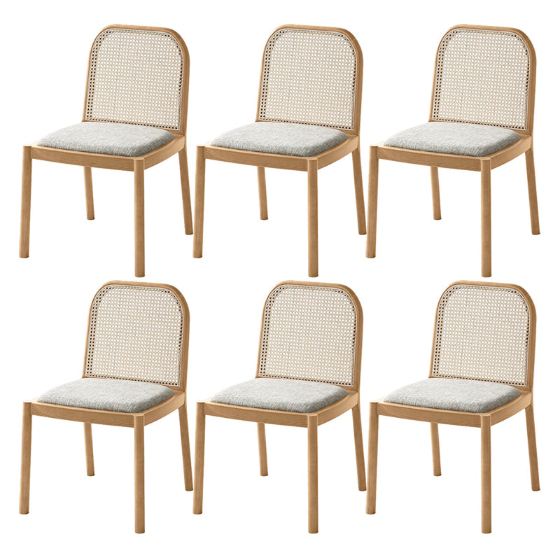 Traditional Armless Dining Chairs Solid Wood Side Chair Set for Home