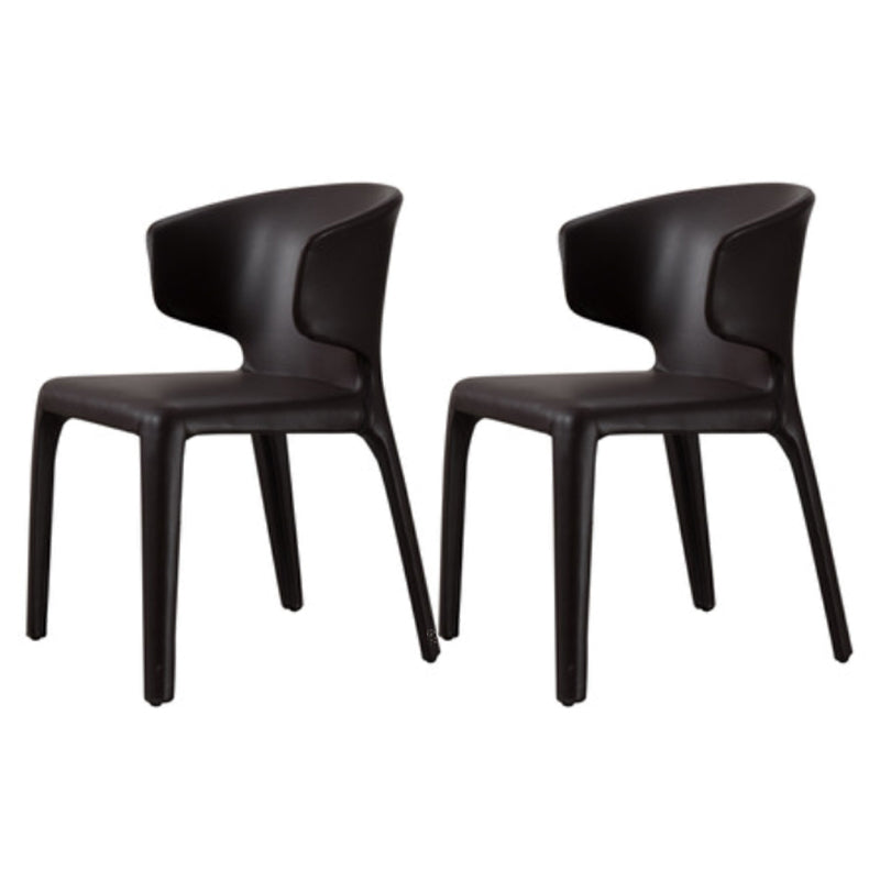 Faux Leather Dining Accent Chair Wingback Arm Chair for Home