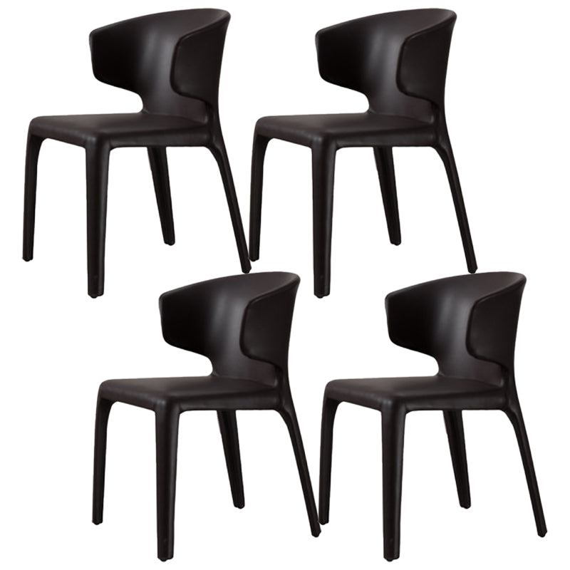 Faux Leather Dining Accent Chair Wingback Arm Chair for Home