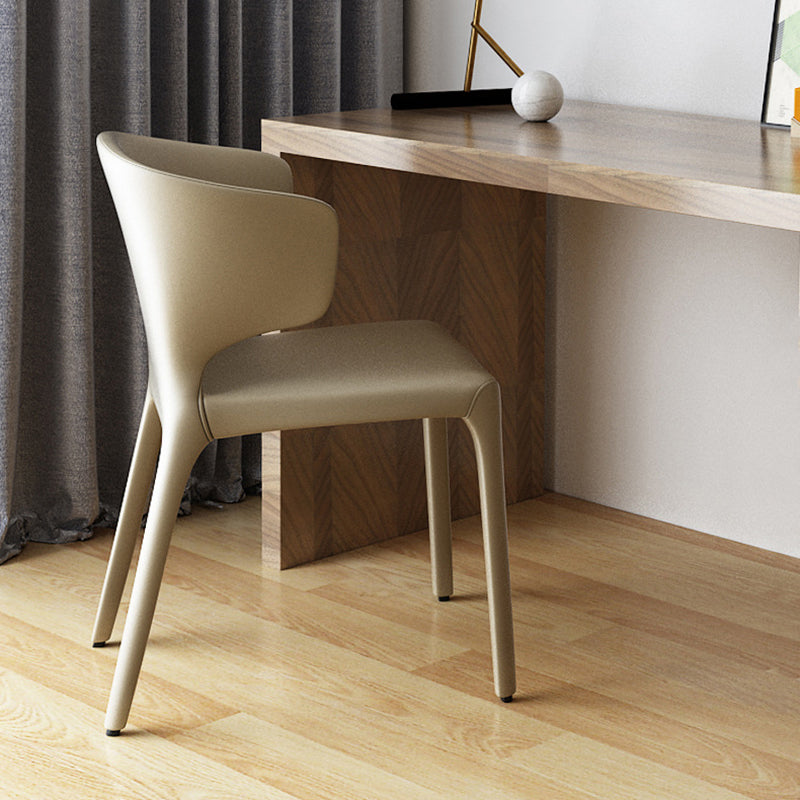 Faux Leather Dining Accent Chair Wingback Arm Chair for Home
