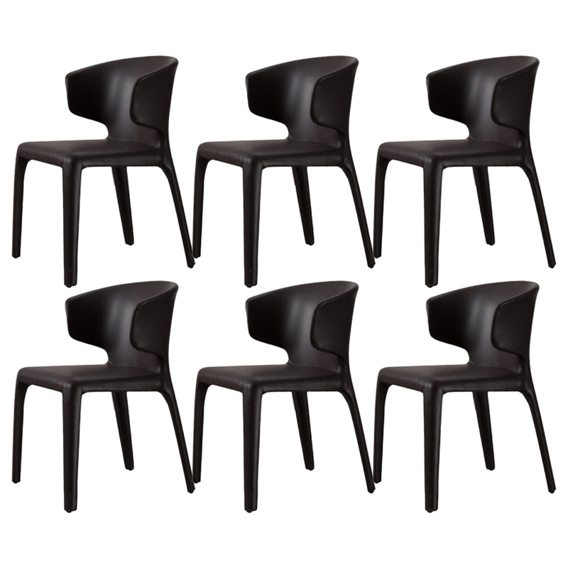 Faux Leather Dining Accent Chair Wingback Arm Chair for Home