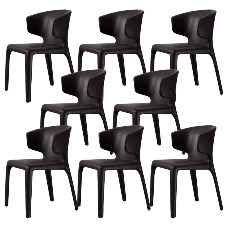 Faux Leather Dining Accent Chair Wingback Arm Chair for Home