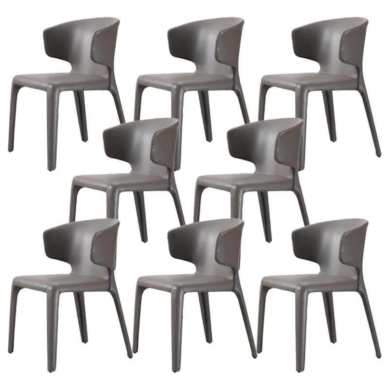 Faux Leather Dining Accent Chair Wingback Arm Chair for Home