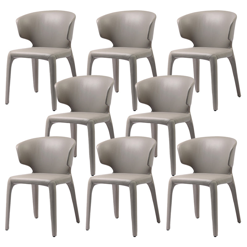 Faux Leather Dining Accent Chair Wingback Arm Chair for Home