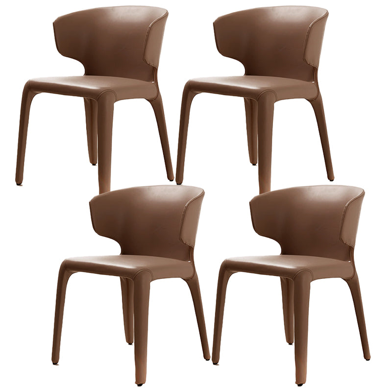 Faux Leather Dining Accent Chair Wingback Arm Chair for Home