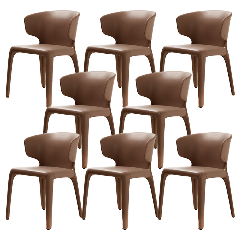 Faux Leather Dining Accent Chair Wingback Arm Chair for Home