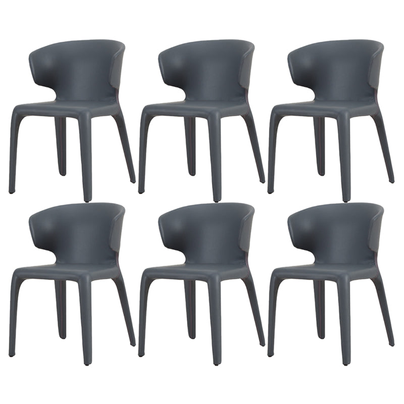 Faux Leather Dining Accent Chair Wingback Arm Chair for Home