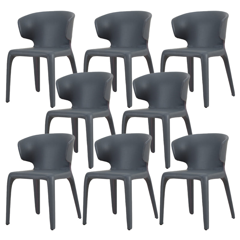 Faux Leather Dining Accent Chair Wingback Arm Chair for Home