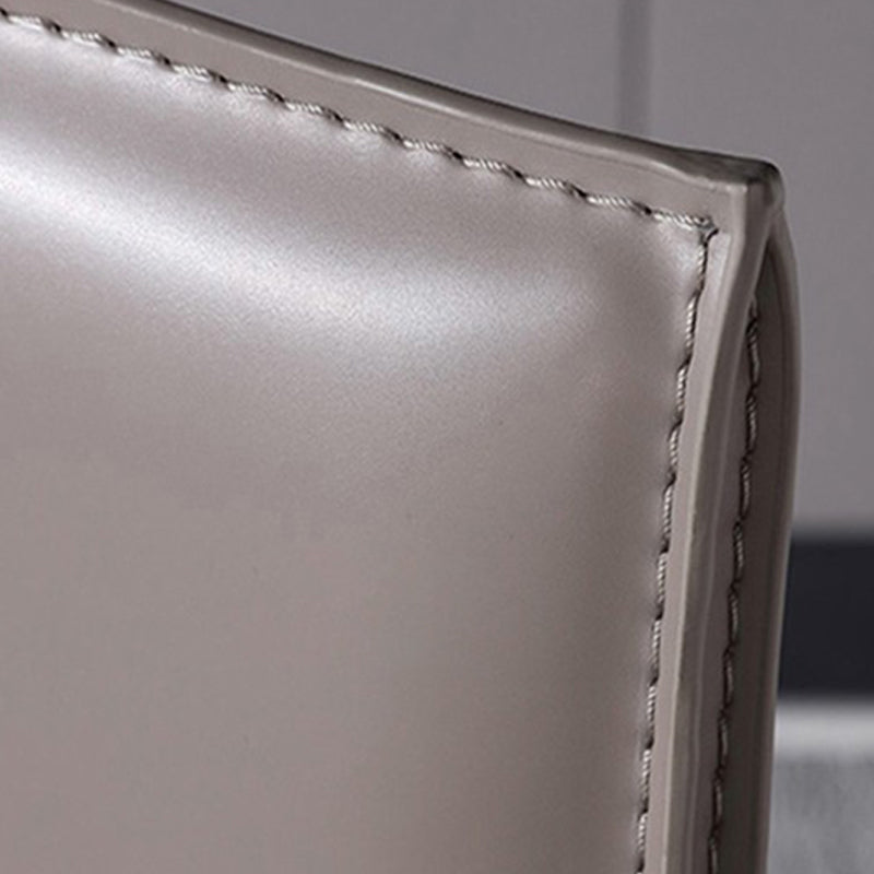Contemporary Faux Leather Dining Chair Upholstered Dining Arm Chair