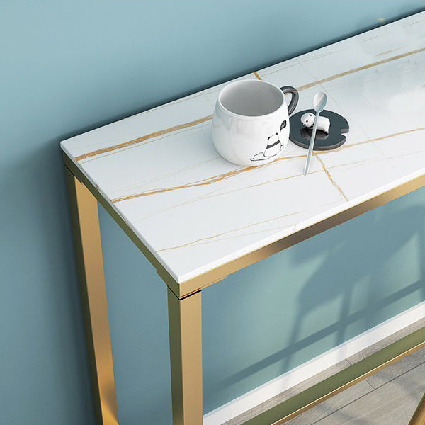 Nordic Glam Rectangle Bar Counter Table Stone Bar Counter Table for Kitchen