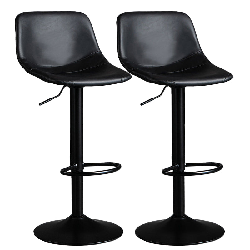 Industrial Metal Barstool Faux Leather Counter Stool for Home