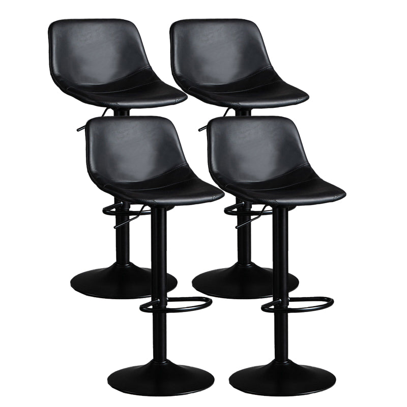 Industrial Metal Barstool Faux Leather Counter Stool for Home