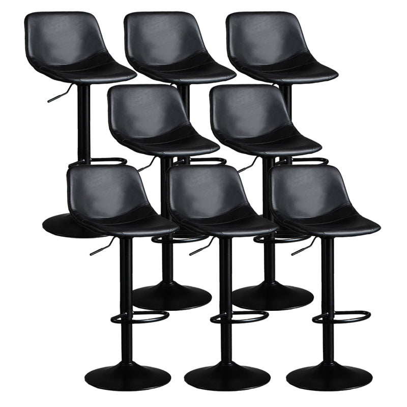 Industrial Metal Barstool Faux Leather Counter Stool for Home