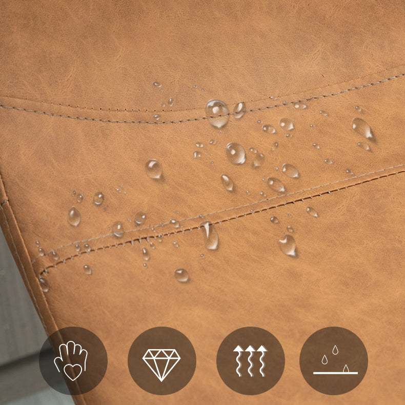 Industrial Metal Barstool Faux Leather Counter Stool for Home