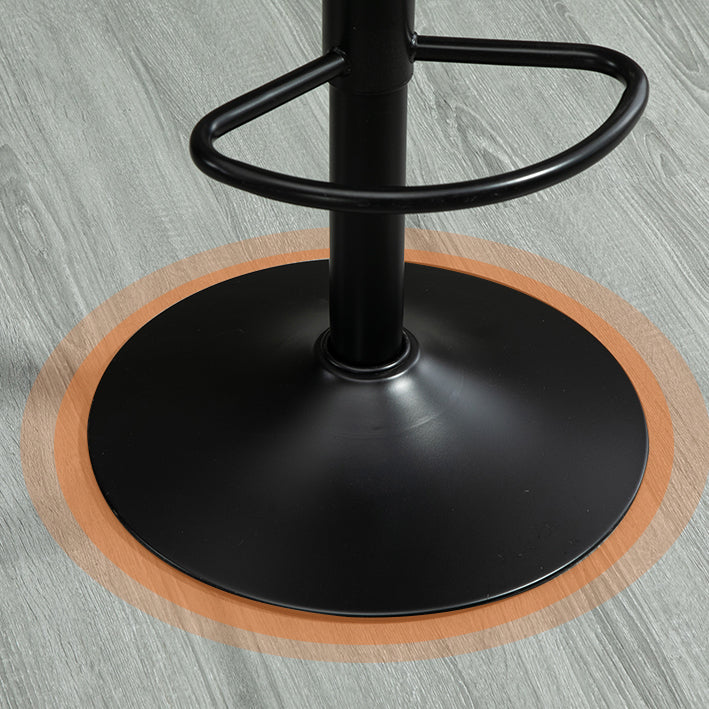 Industrial Metal Barstool Faux Leather Counter Stool for Home