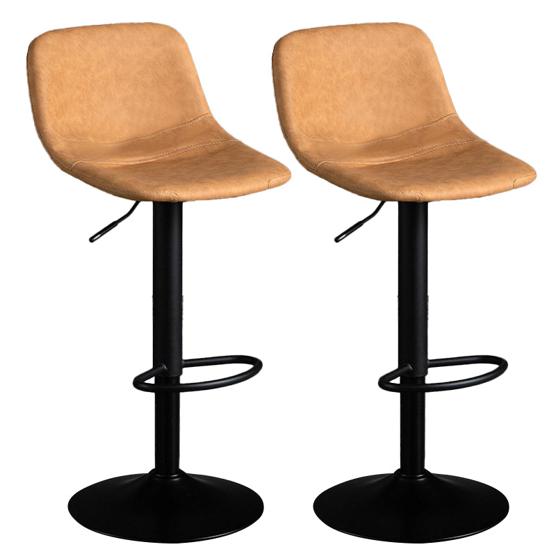 Industrial Metal Barstool Faux Leather Counter Stool for Home
