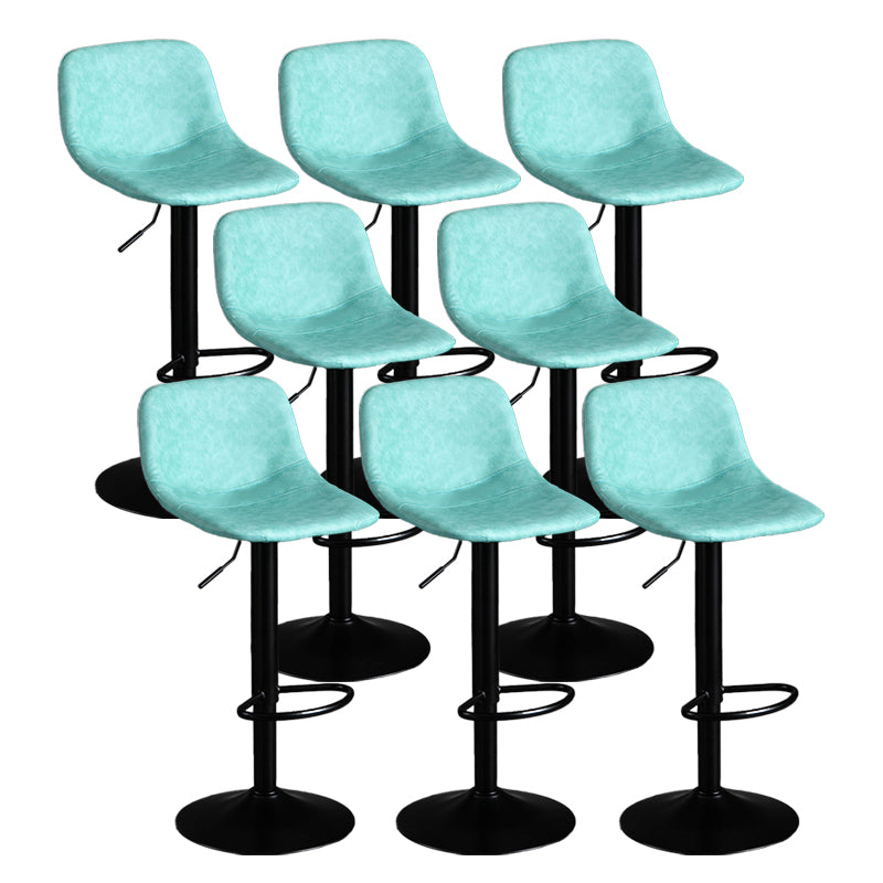 Industrial Metal Barstool Faux Leather Counter Stool for Home