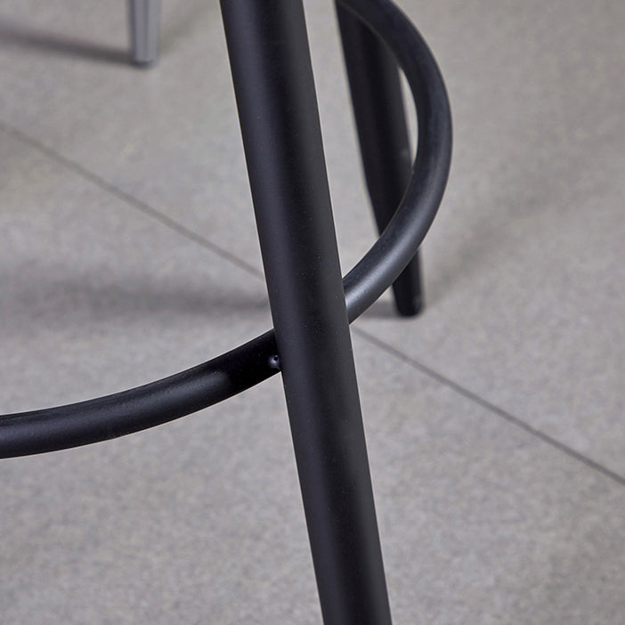 Scandinavian Iron Round Bar Stool Upholstered Velvet Counter Stool