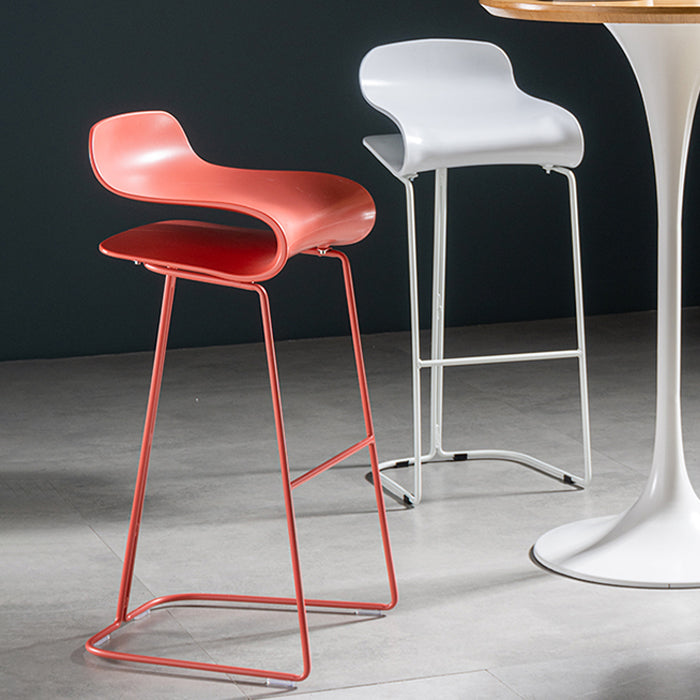 Low Back Footrest Bar & Counter Stool Modern Indoor Acrylic Counter Stool