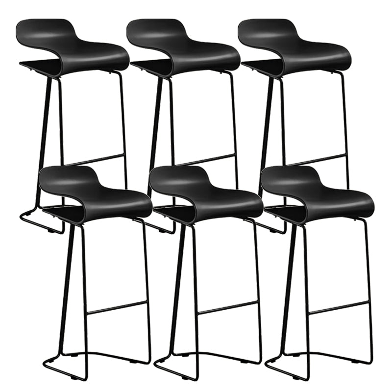 Low Back Footrest Bar & Counter Stool Modern Indoor Acrylic Counter Stool