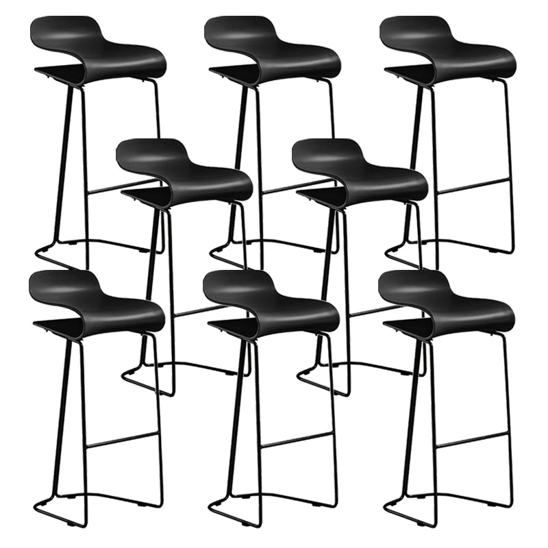 Low Back Footrest Bar & Counter Stool Modern Indoor Acrylic Counter Stool