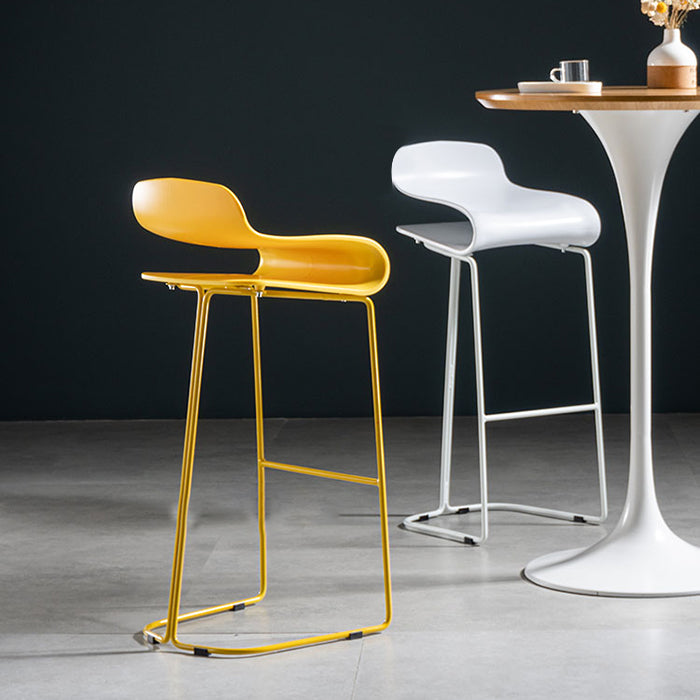 Low Back Footrest Bar & Counter Stool Modern Indoor Acrylic Counter Stool