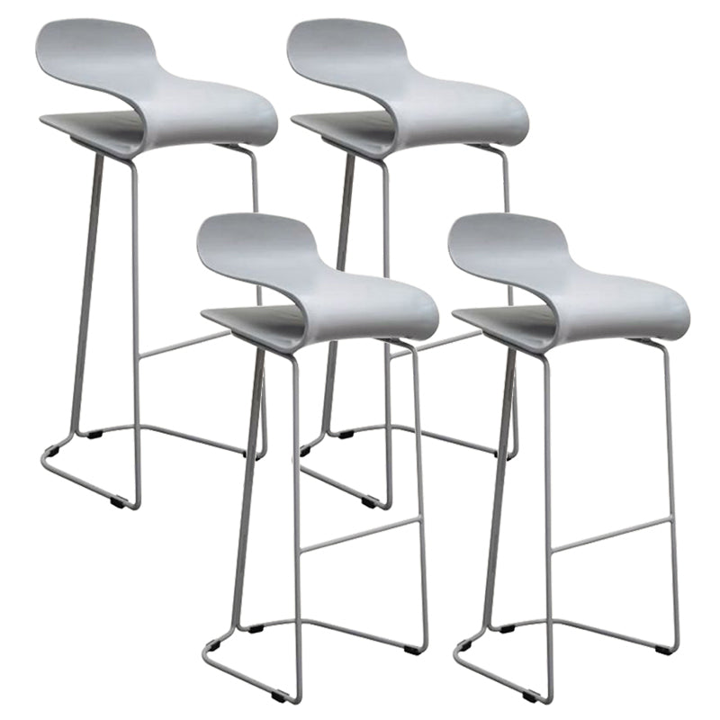 Low Back Footrest Bar & Counter Stool Modern Indoor Acrylic Counter Stool