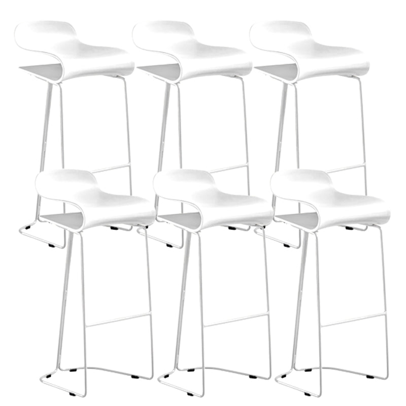 Low Back Footrest Bar & Counter Stool Modern Indoor Acrylic Counter Stool