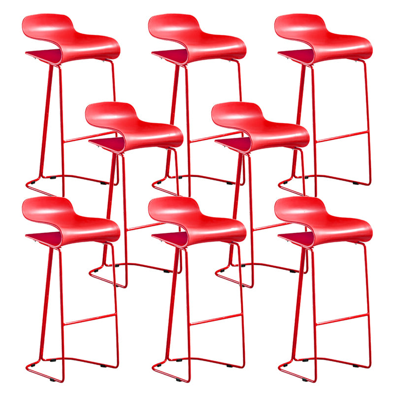 Low Back Footrest Bar & Counter Stool Modern Indoor Acrylic Counter Stool