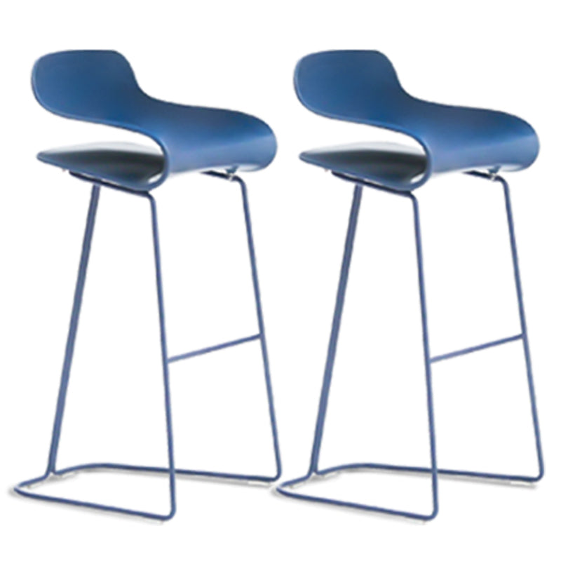 Low Back Footrest Bar & Counter Stool Modern Indoor Acrylic Counter Stool