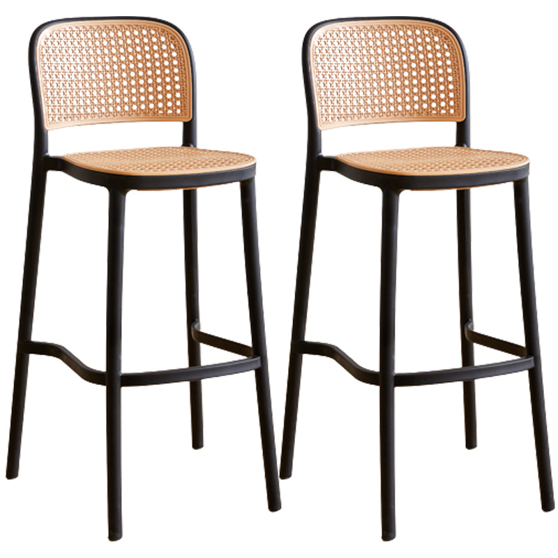 Modern Plastic Frame Counter Bar Stool Footrest Armless Stool