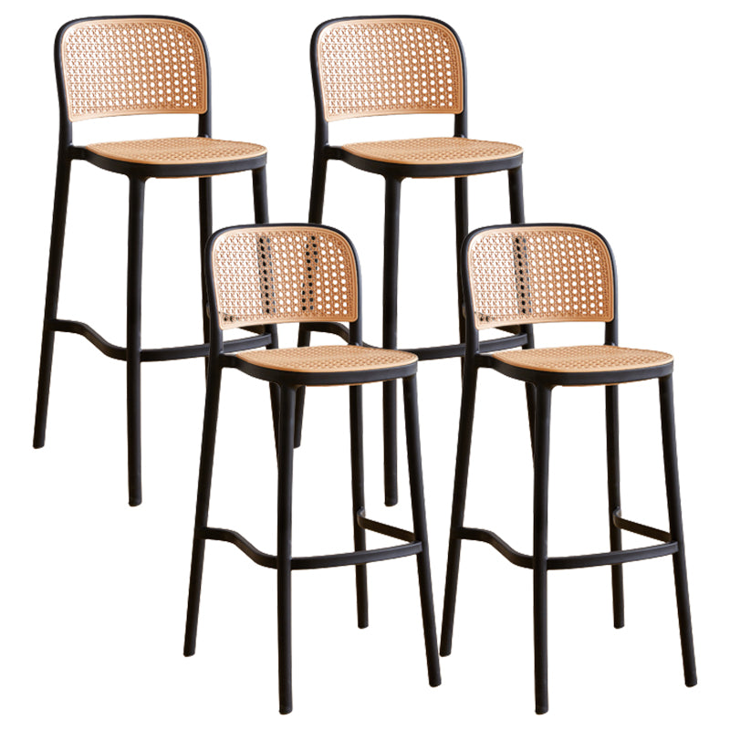 Modern Plastic Frame Counter Bar Stool Footrest Armless Stool